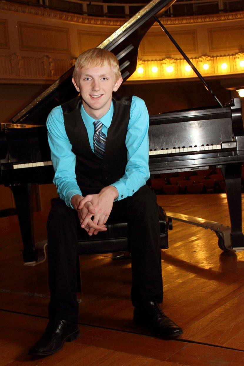 Substitute teacher Taylor Anson at piano competition